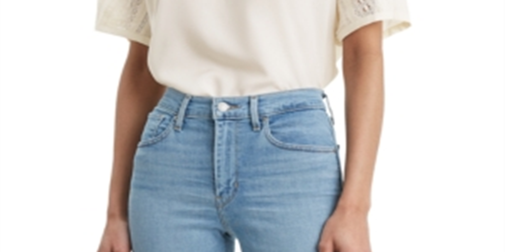 Levi's Women's Noe Lace Contrast T-Shirt White Size XL