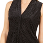 Calvin Klein Women's Sleeveless Tank Formal Top Black Size Petite Medium