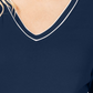 Tommy Hilfiger Women's Cotton V Neck Sweater Blue Size 2X