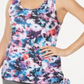 Ideology Women's Tie Dye Side Tie Tank Top Purple Size XL