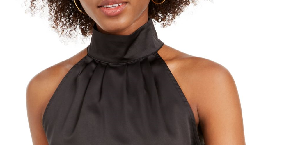 Kendall + Kylie Women's Sleeveless Evening Top Black Size X-Large