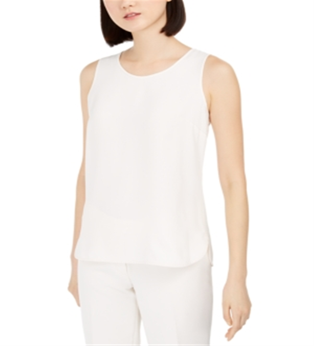 Anne Klein Women's Woven Top White Size X-Large