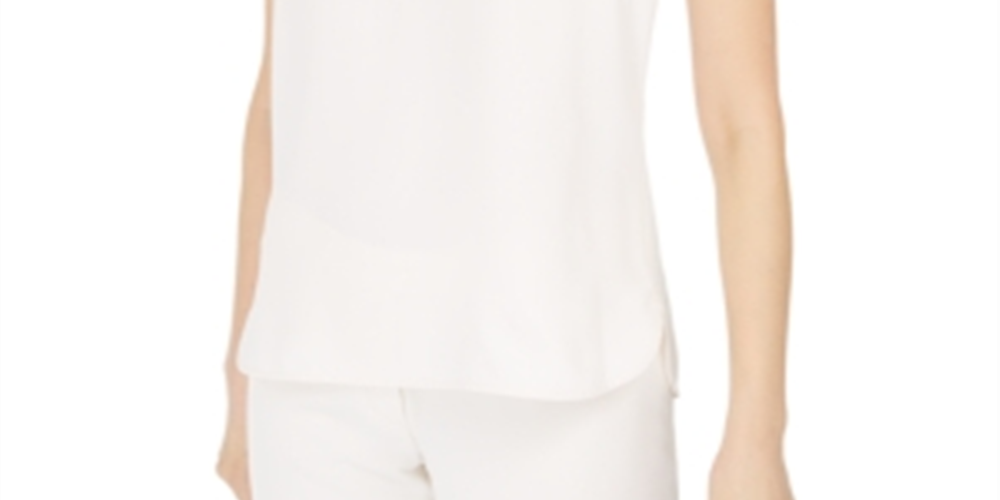 Anne Klein Women's Woven Top White Size X-Large