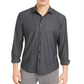 Alfani Men's Button Down Classic Fit Solid Knit Shirt Gray Size XX-Large