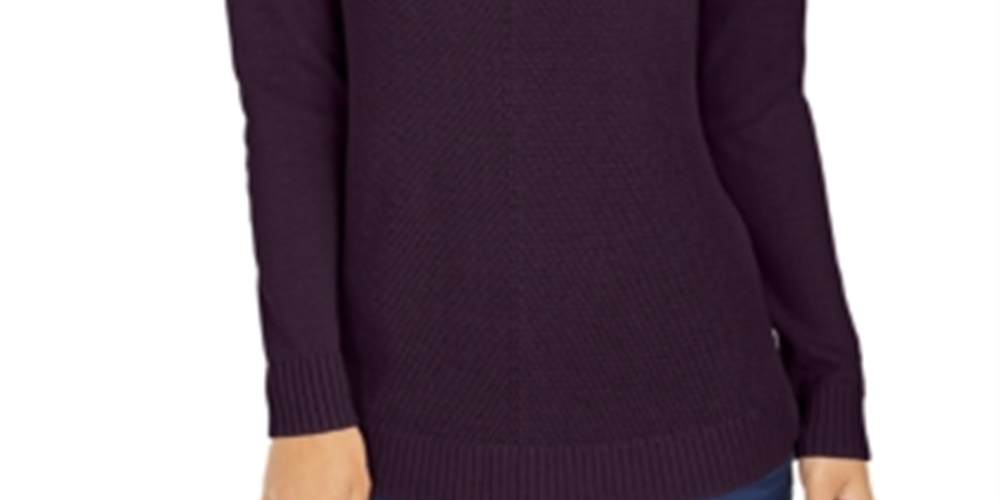 Charter Club Women's V Neck Sweater Purple Size Large