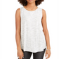 Style & Co Women's Spacedyed Tank Tank Top White Size XXL