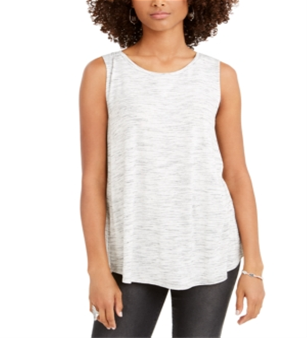 Style & Co Women's Spacedyed Tank Tank Top White Size XXL