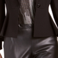 Bar III Women's Crepe Peplum Blazer Black Size 0