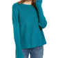 Eileen Fisher Women's Textured Long Sleeve Jewel Neck Sweater Green Size X-Large