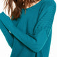 Eileen Fisher Women's Textured Long Sleeve Jewel Neck Sweater Green Size X-Large
