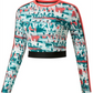 Puma Women's Be Bold Long Sleeve Cropped Top Pink Size XL