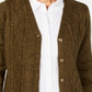Karen Scott Women's Button Front Duster Cardigan Green Size Petite L