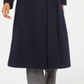 Forecaster Fox-Fur-Collar Maxi Reefer Coat Blue Size 0