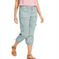 Style & Co Women's Cargo Capri Pants Green Size 10