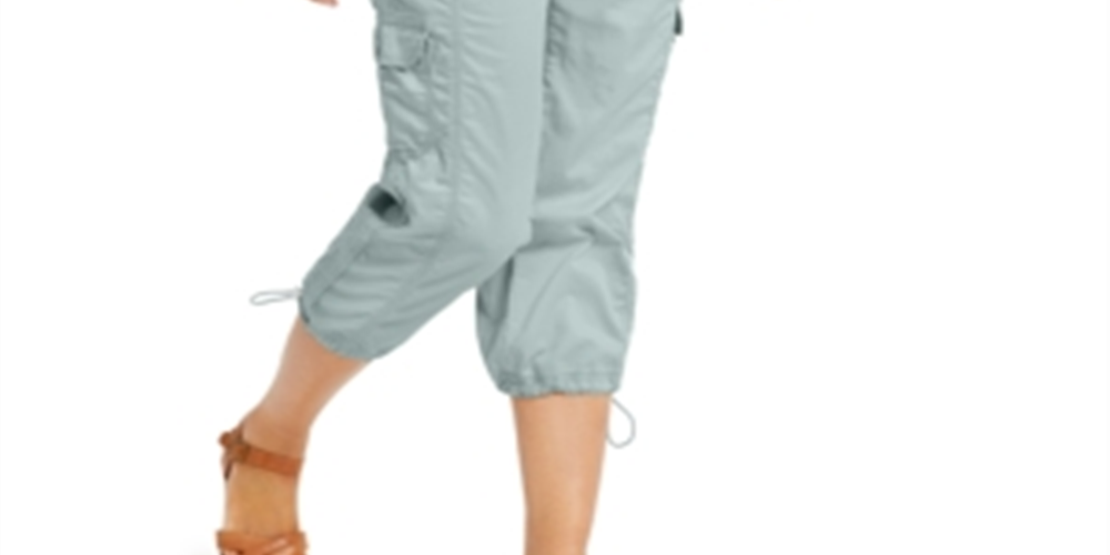 Style & Co Women's Cargo Capri Pants Green Size 10