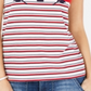 Tommy Hilfiger Women's Cotton Logo Striped T-Shirt White Size M