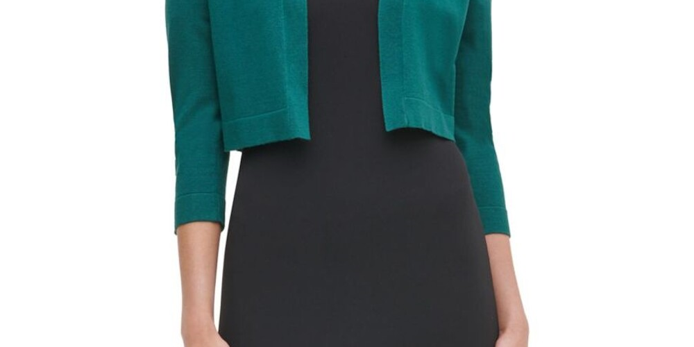 Tommy Hilfiger Women's Button Sleeve Cardigan Green Size X-Large