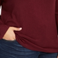 INC International Concepts Women's Plus Lace up Snit Crew Neck Top Wine Size 0X