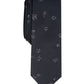INC International Concepts Men's Graphic Abstract Textured Glitter Polyester Skinny Neck Tie Black One Size