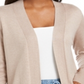 Karen Scott Women's Open Front Pocket Cardigan Brown Size XXL
