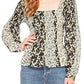 Parker Women's Dara Long Sleeve Smocked Blouse Brown Size Medium