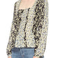 Parker Women's Dara Long Sleeve Smocked Blouse Brown Size Medium