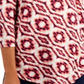 JM Collection Women's Diamond Tie Dyed Top Red Size Medium