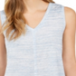 Style & Co Women's V Neck High Low Tank Top Blue Size X-Large