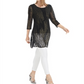 Alfani Women's Printed Super Tunic Black Size Petite Medium