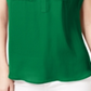 INC International Concepts Women's Pocketed Cap Sleeve V Neck Top Green Size Large