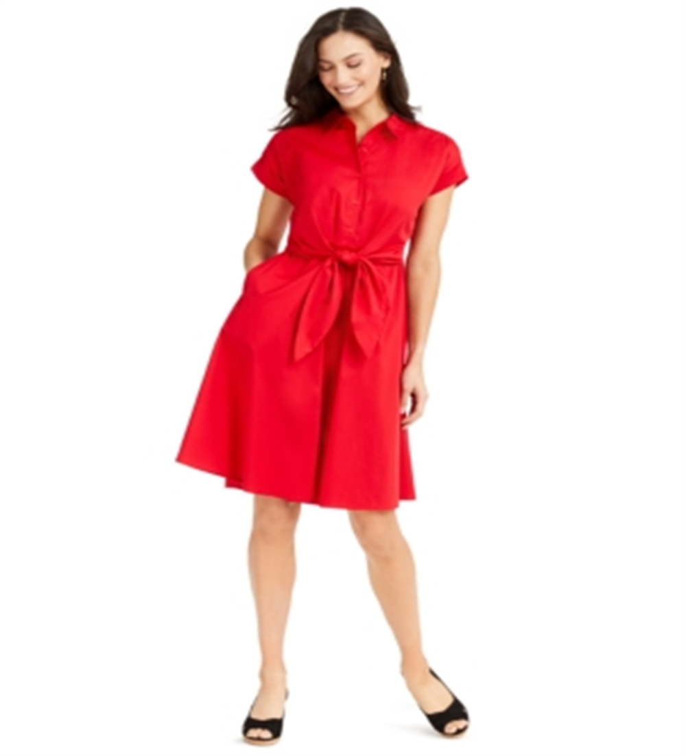 Charter Club Women's Dress Shirt Red Size 8