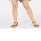 Style & Co Women's Lace Yoke Handkerchief Hem a Line Dress Brown Size Large