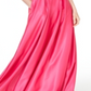 City Triangles Women's Pocketed Sleeveless Halter Maxi Baby Doll Prom Dress Pink Size 11