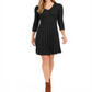 Jessica Howard Women's Cable Knit Sweater Dress Black Size Large