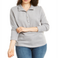 Karen Scott Women's Snap Neck Top Gray Size Petite Small