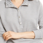 Karen Scott Women's Snap Neck Top Gray Size Petite Small