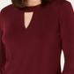 Charter Club Women's Bell Sleeve Keyhole Top Red Size Small
