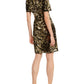 INC International Concepts Women's Sequin Dress Yellow Size Petite
