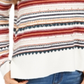 Style & Co Women's Striped Studded Sweater White Size Petite Large