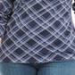Karen Scott Women's Plaid Turtleneck   Intrepid Blue Size XS