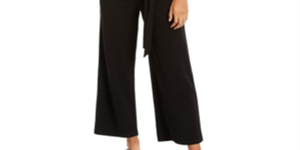 CRAVE FAME Women's  Sleeveless Off Shoulder Wide Leg Evening Jumpsuit Black Size M