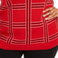 Charter Club Women's Plus Metallic Plaid Sweater Red Size 3X