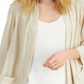 Alfani Women's Topper Open Front Cardigan Top Brown Size Large