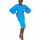 INC International Concepts Women's Raglan Sleeve Knit Dress Blue Size XX-Large