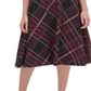 Tommy Hilfiger Women's Piper Belted Plaid Fit & Flare Dress Black Size 16