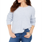 Style & Co Women's Boucle Sweater Blue Size Medium