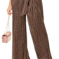 Vince Camuto Womens Velvet & Glitter-Striped Jumpsuit Black- Gold Size 12