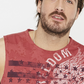 Buffalo David Bitton Men's Tufix Graphic Tank Red Size X-Large