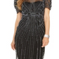 Adrianna Papell Embellished Illusion Sheath Dress Black Size 4