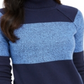 Karen Scott Women's Colorblock Turtleneck Sweater Blue Size X-Small